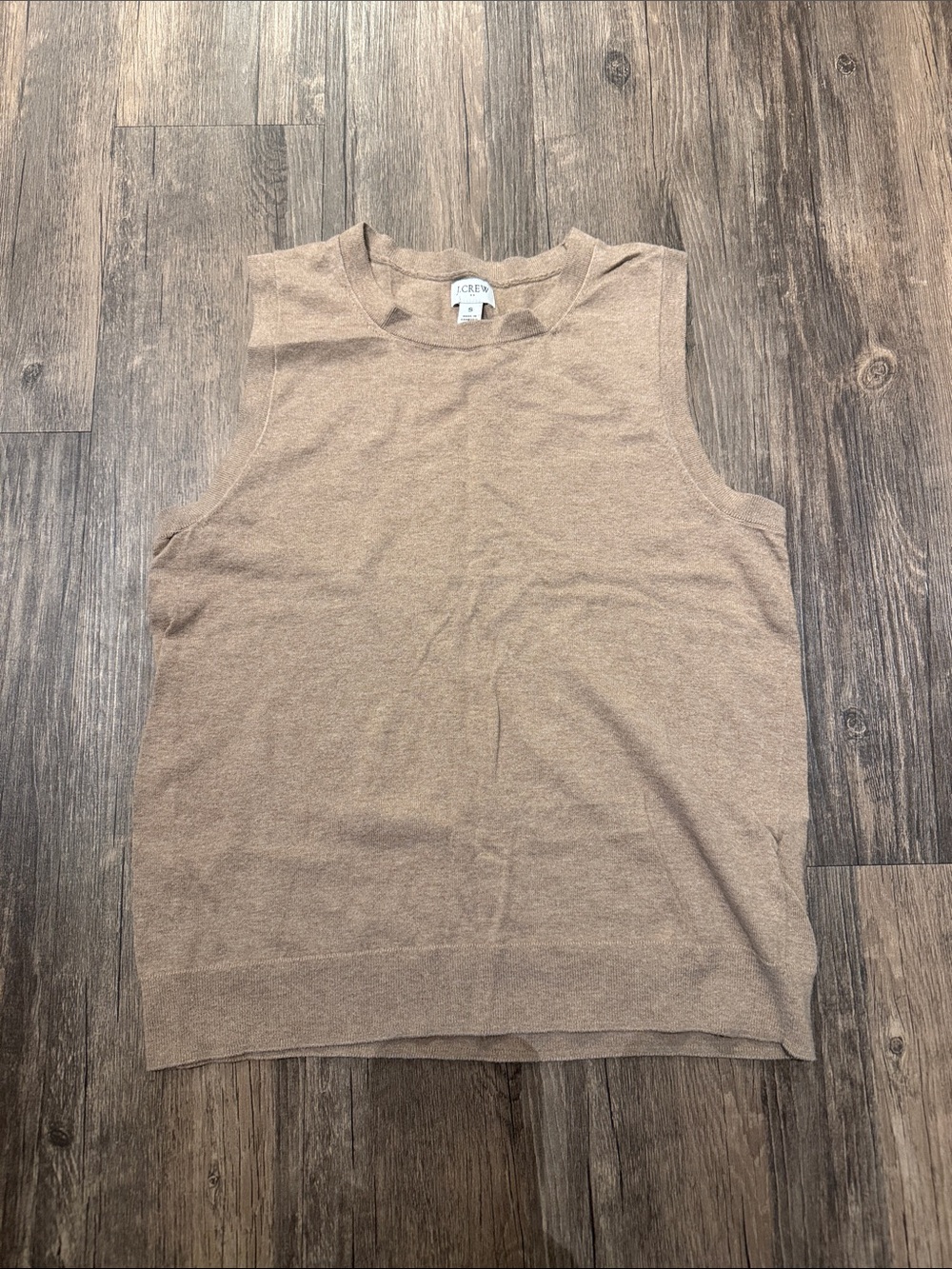 J. Crew Womenโs Sleeveless Crewneck Sweater - Light Tan